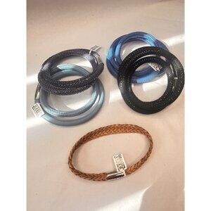 Brighton Lot of 5 Bracelets 2 double woodstocks 2 triple woodstock 1 braided